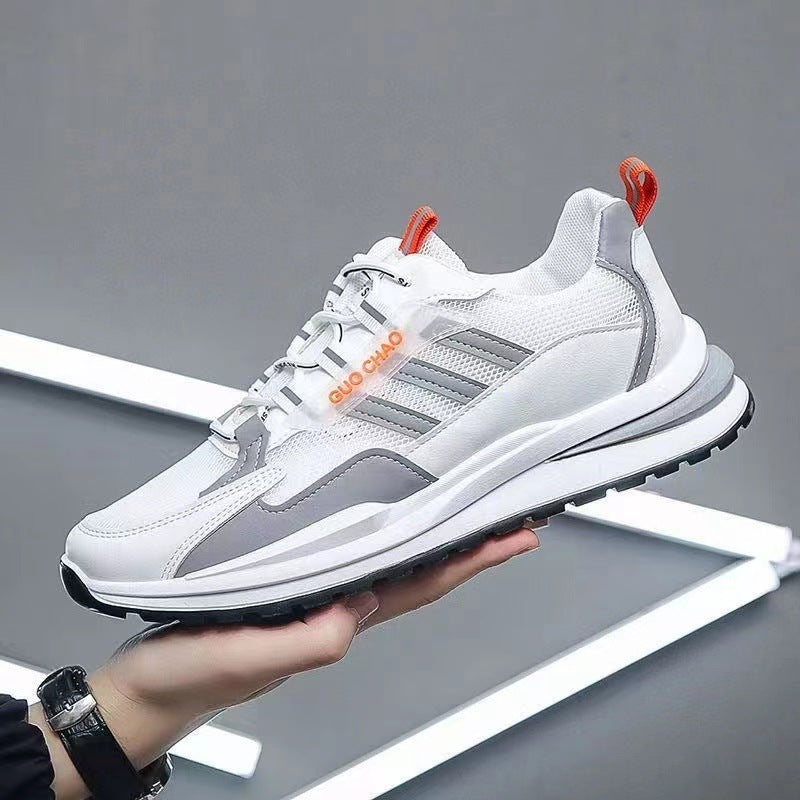 Men's Mesh Running Sneakers - Breathable Lace-Up Athletic Shoes