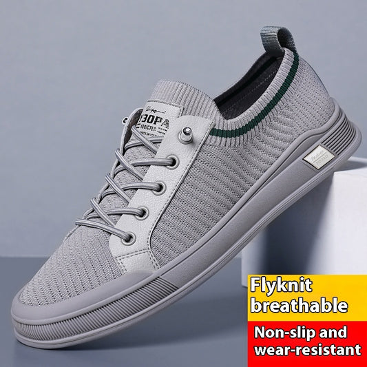 Men's Flying Woven Casual Sneakers - Breathable All-Season Shoes