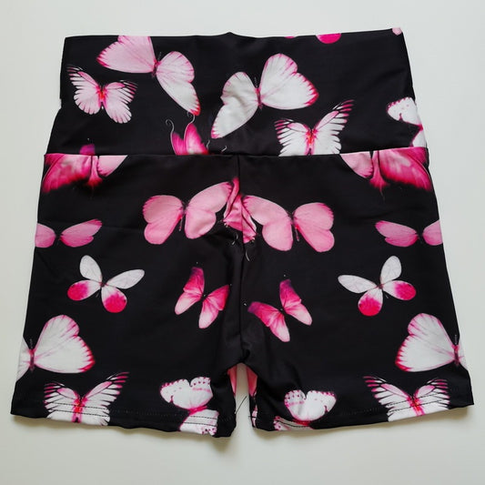 Women's Butterfly Fitness High-Top Sports Yoga Shorts - Running Athletic Shorts