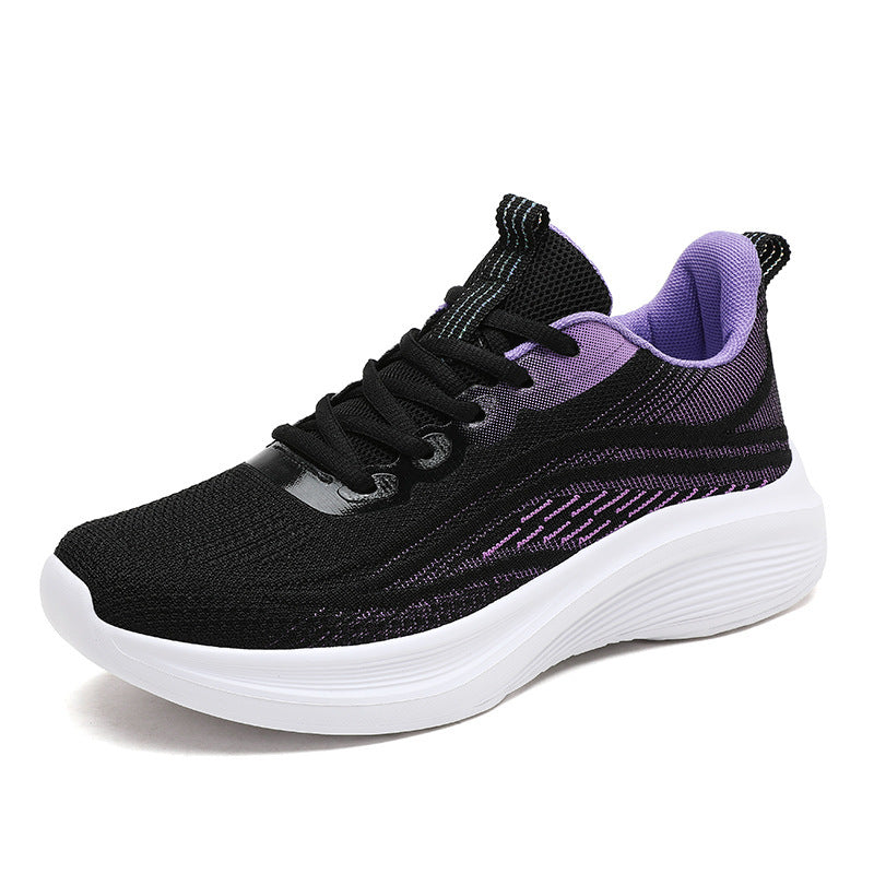 Breathable Shock Absorption Sneakers - Lightweight Soft Bottom Couple Shoes