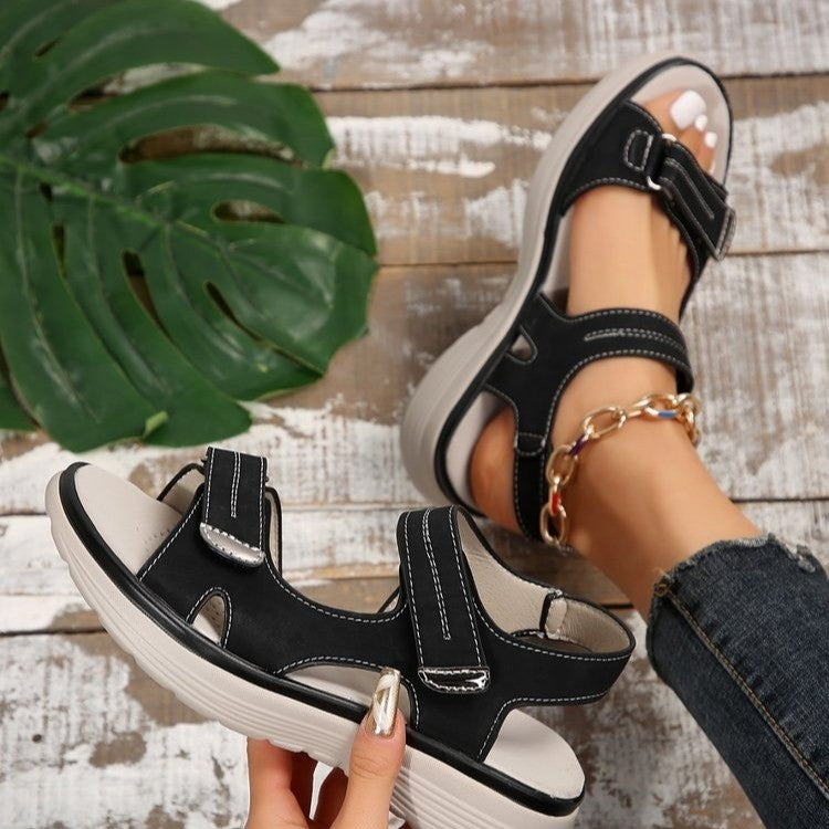 Women's Velcro Sports Sandals - Lightweight Beach Shoes
