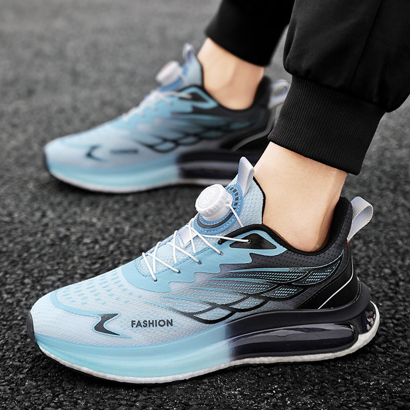 Rotating Button Running Sneakers - Innovative Athletic Footwear