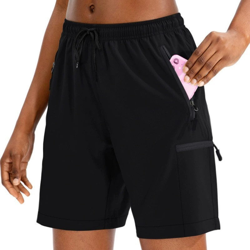 Women's Outdoor Leisure Track Shorts - Loose Fit Quick-Drying Workout Shorts