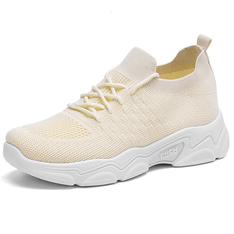 Women's Thick Bottom Platform Sneakers - Student Casual Shoes
