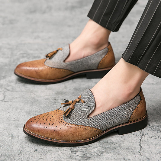 British Versatile Leather Shoes - Casual Dress Shoes for Men
