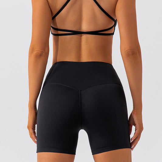 Women's Hip Lifting Running Fitness Shorts - Tight Fit Curve Enhancing Shorts