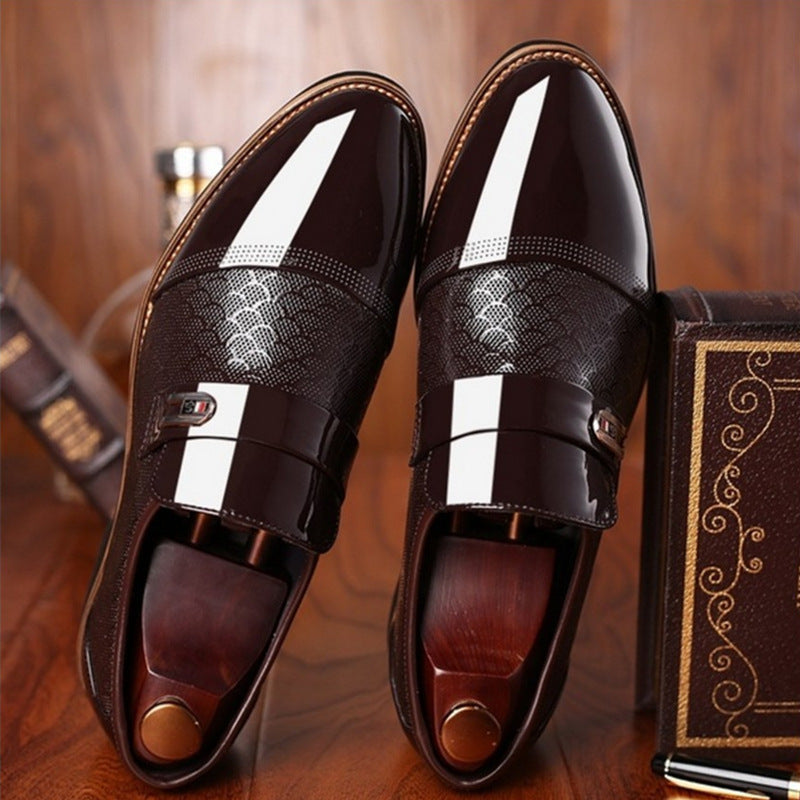 Black Leather Shoes - Classic Casual Dress Shoes for Men