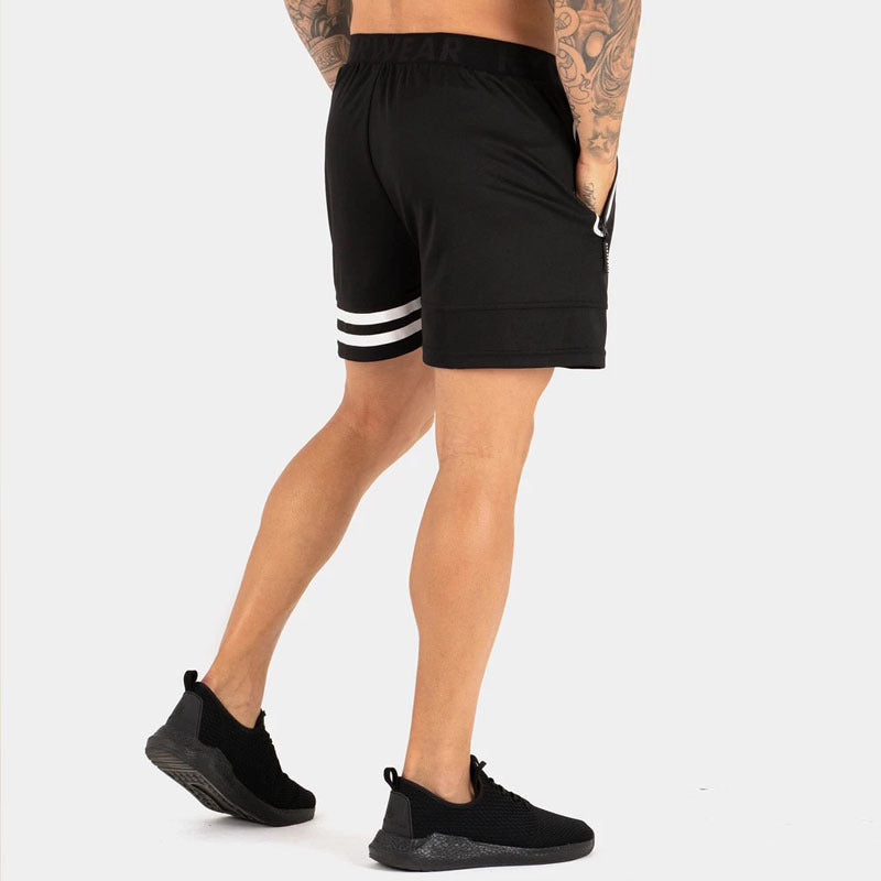 Men's Quick-Drying Slim Fit Running Shorts - Unilateral Striped Sports Shorts