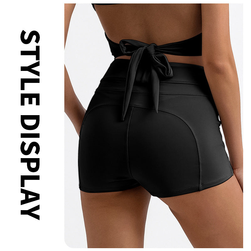 Women's High Waist Peach Hip Yoga Shorts - Running Workout Athletic Pants