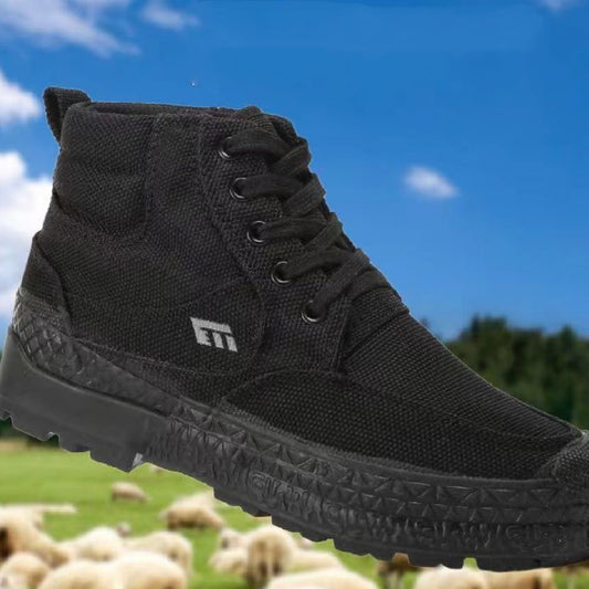 Men's Breathable Canvas Shoes - Non-Slip Casual Shoes for Spring & Autumn