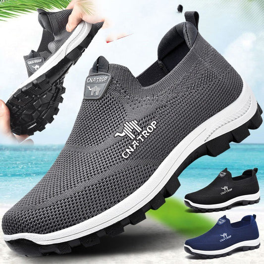 Outdoor Leisure Slip-On Sneakers - Breathable Lazy Shoes