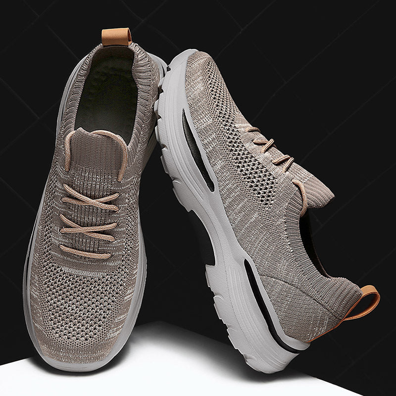 Men's Flyknit Mesh Sneakers - Comfortable Shoes for Active Adults