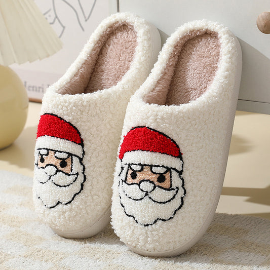 Unisex Christmas Santa Claus Slippers - Warm Winter Home Shoes