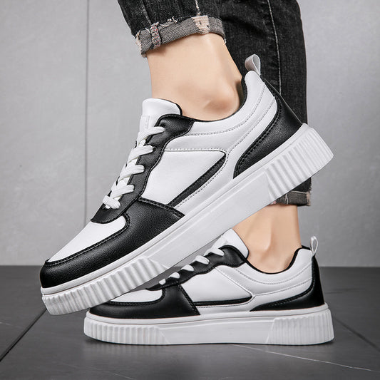 Women's Korean Style Platform Sneakers - Trendy All-Match White Shoes