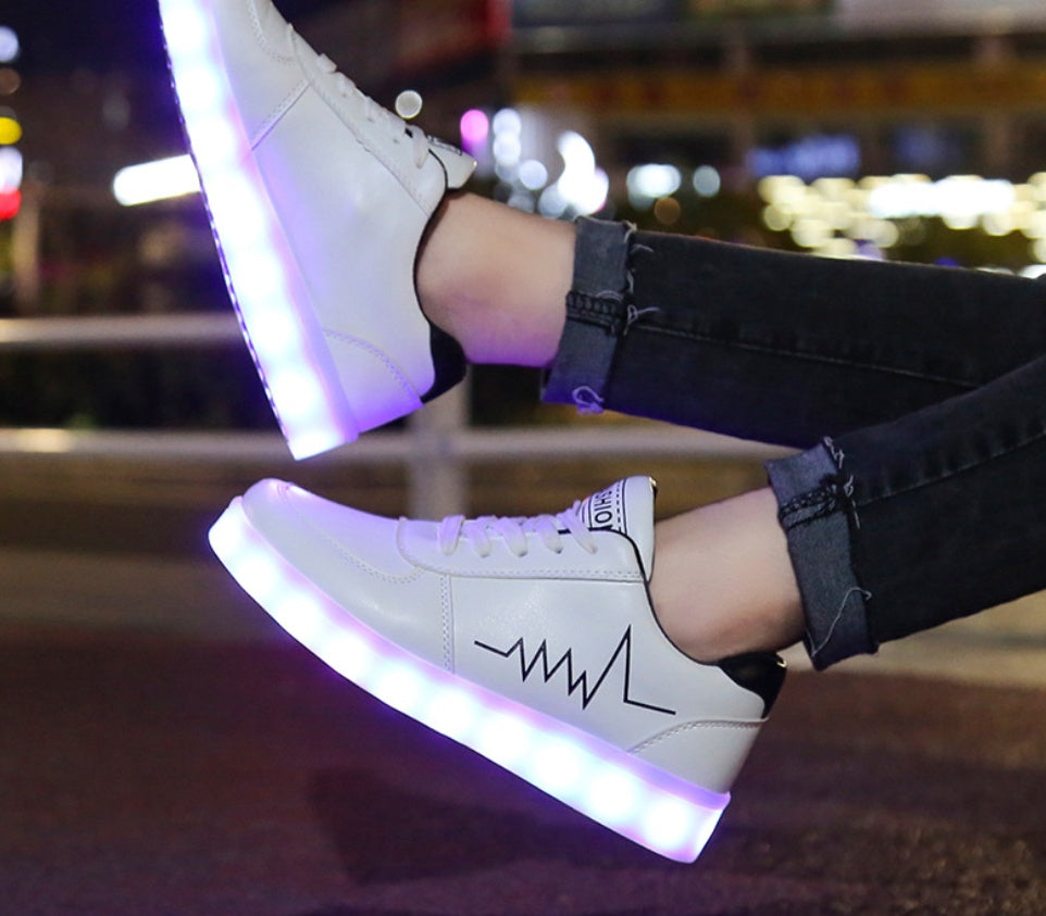 LED Luminous Sneakers - Light Up Shoes for Adults USB Rechargeable