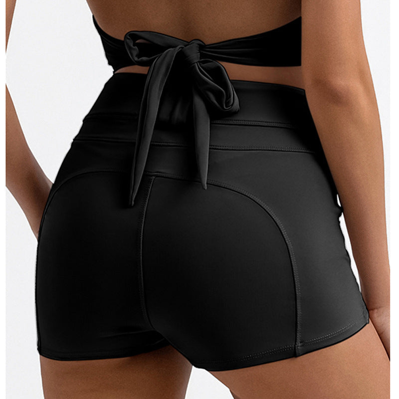 Women's High Waist Peach Hip Yoga Shorts - Running Workout Athletic Pants