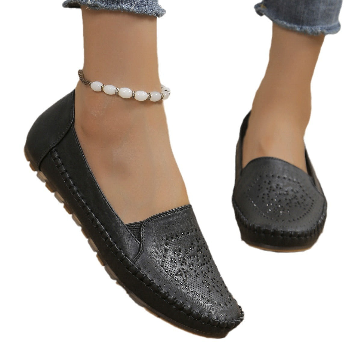 Women's Handmade Gommino Loafers - Casual Driving Shoes