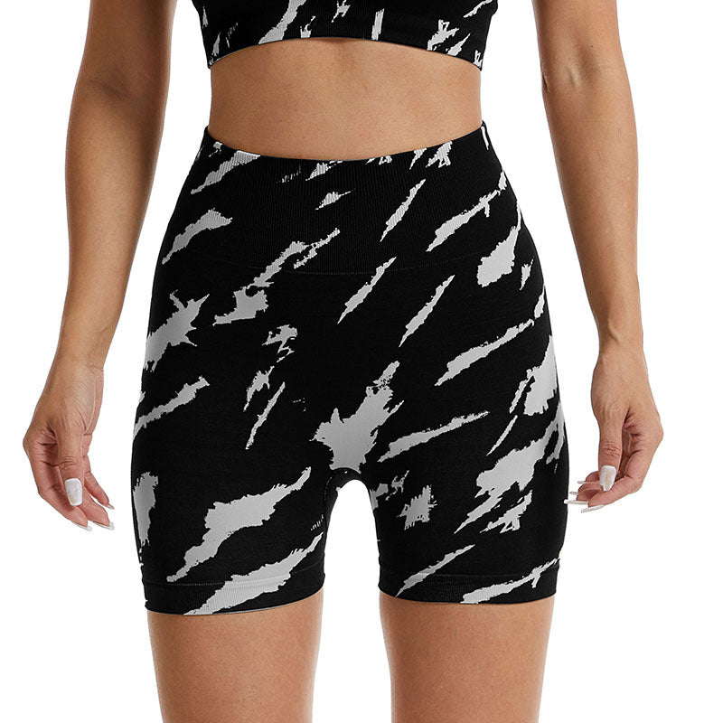 Women's Seamless Camouflage Yoga Shorts - Outdoor Running Fitness Athletic Shorts