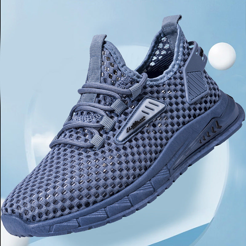 Men's Fashion Mesh Sneakers - Breathable Mid-Top Casual Shoes