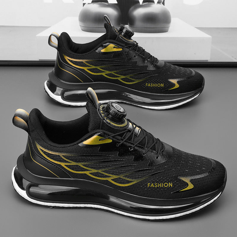 Rotating Button Running Sneakers - Innovative Athletic Footwear