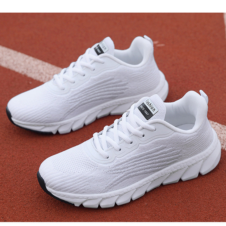 Comfortable Light Running Sneakers - Casual Flat Athletic Shoes