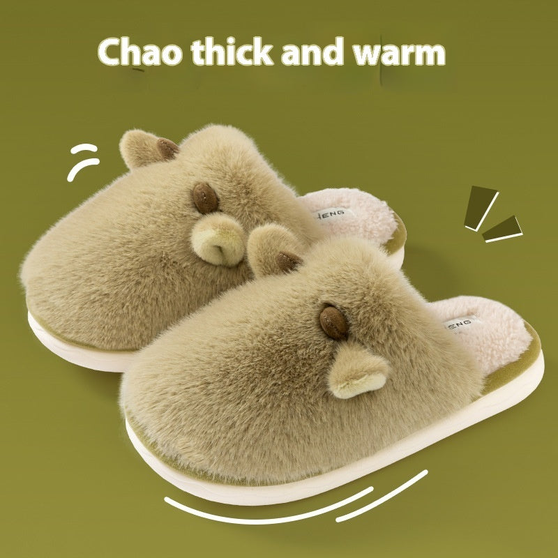 Women's Warm Indoor Slippers - Non-Slip Floor House Shoes for Autumn & Winter