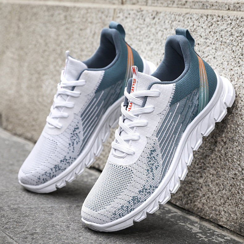 Wavy Bottom Fashion Sneakers - Sport Running Walking Shoes for Men