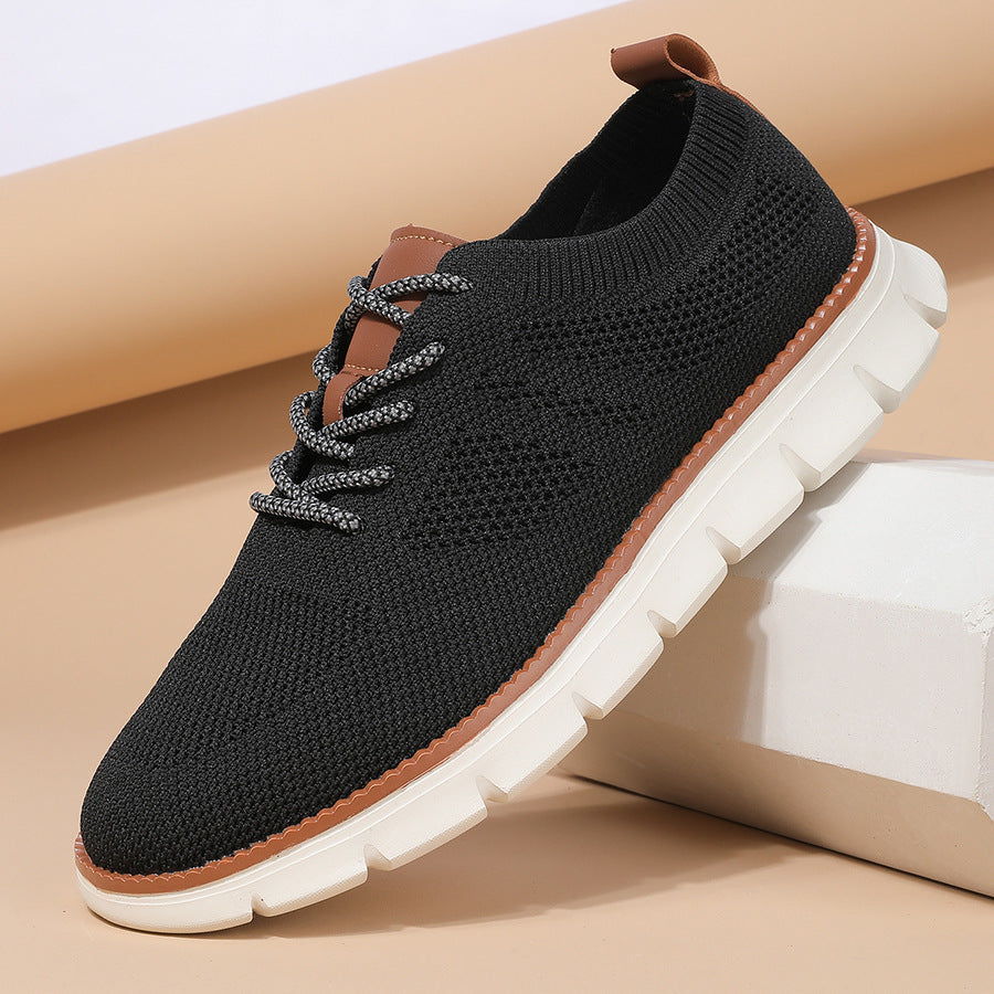 Men's Fashion Flying Woven Sneakers - Breathable Athletic Shoes
