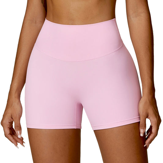 Women's Brushed High Waist Yoga Shorts - Running Fitness Tight Sports Shorts