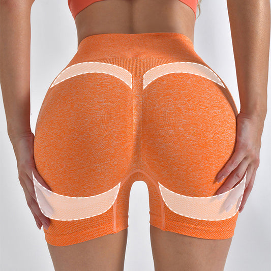 Women's Striped Yoga Shorts - High Waist Hip-Lifting Sports Leggings