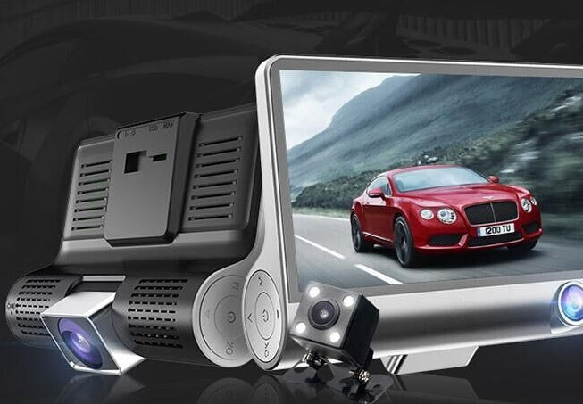 1080P HD Dash Cam - 3-Channel Driving Recorder with Night Vision