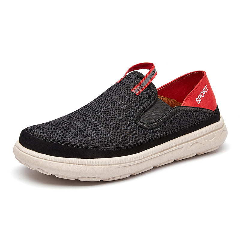 Men's Outdoor Mesh Slip-On Sneakers - Lightweight Breathable Shoes