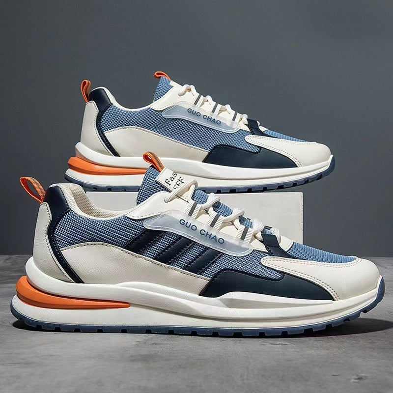 Men's Mesh Running Sneakers - Breathable Lace-Up Athletic Shoes