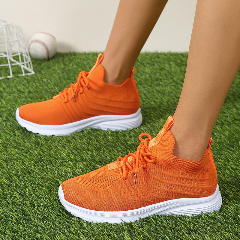Women's Platform Sneakers - Lightweight Spring Casual Shoes