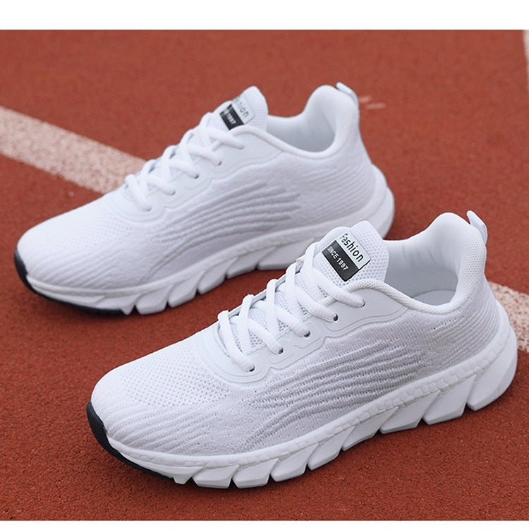 Comfortable Light Running Sneakers - Casual Flat Athletic Shoes