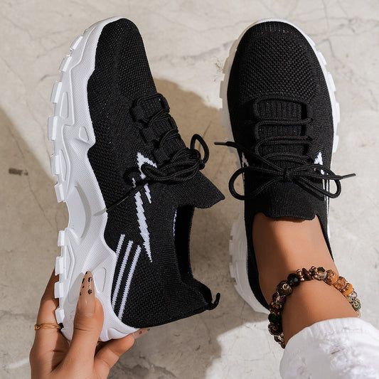 Women's Lightweight Sports Shoes - Stylish Soft Bottom Sneakers