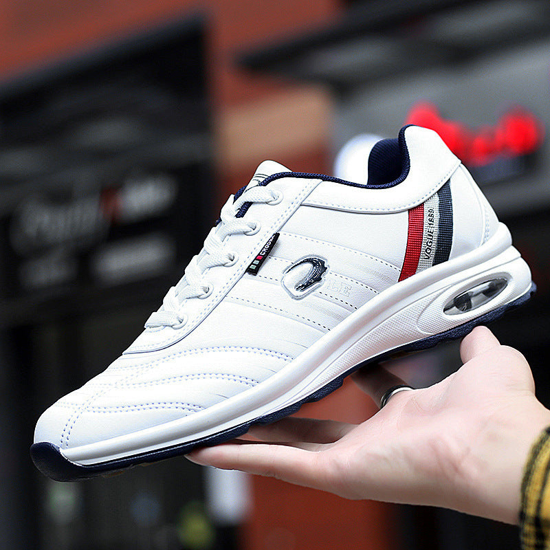 Men's Comfortable Dad Sneakers - Classic Casual Leather Walking Shoes