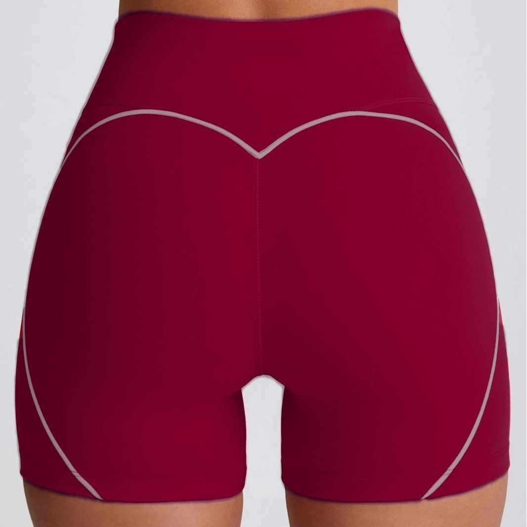 Women's Peach Hip High Waist Running Shorts - Hip Lifting Nude Feel Training Shorts