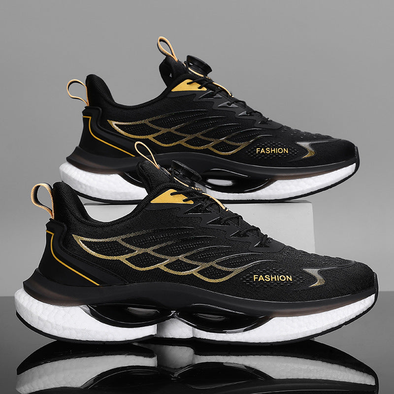 Men's Rotating Button Running Sneakers - Advanced Athletic Shoes