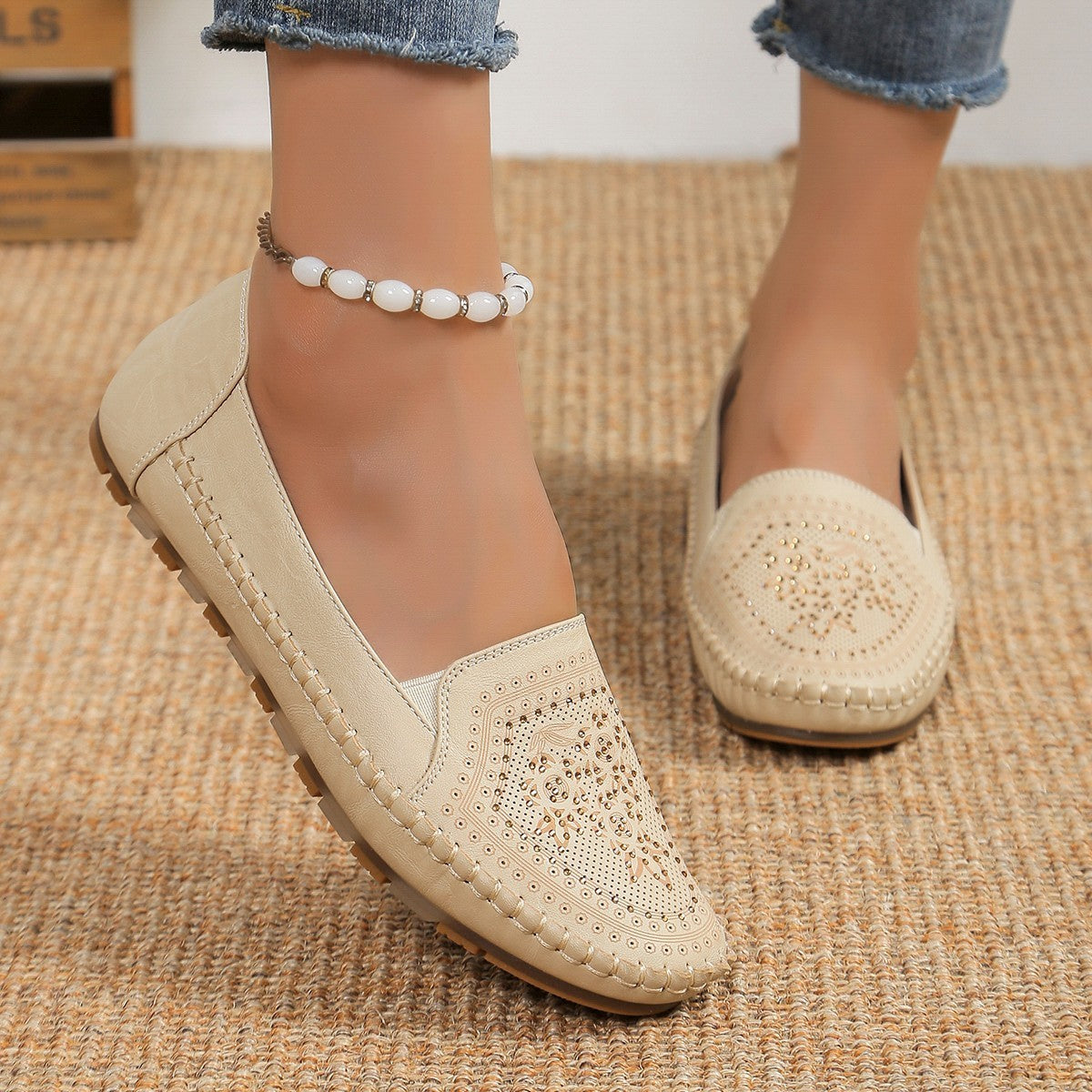 Women's Handmade Gommino Loafers - Casual Driving Shoes