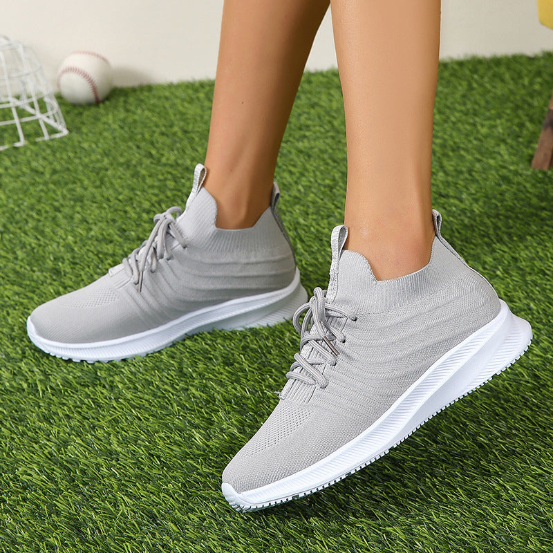 Women's Platform Sneakers - Lightweight Spring Casual Shoes