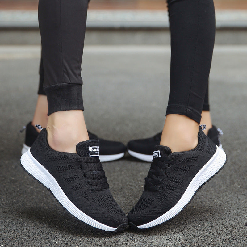 Wedge Heel Sports Sneakers - Casual Athletic Shoes for Women