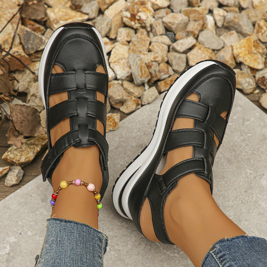 Women's Wedge Heel Hollow Shoes - Breathable Summer Sandals