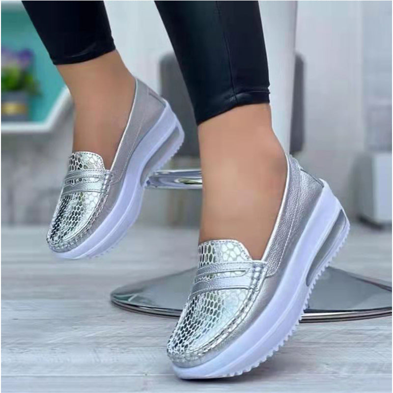 Women's Casual Peas Pumps - Soft-Bottom Work Shoes with Belt Buckle