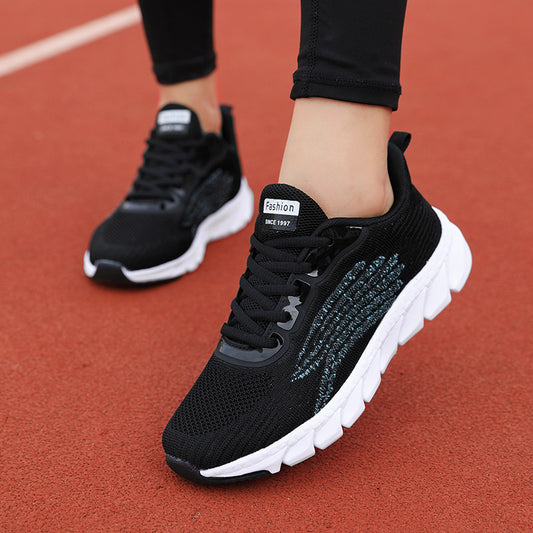 Comfortable Light Running Sneakers - Casual Flat Athletic Shoes