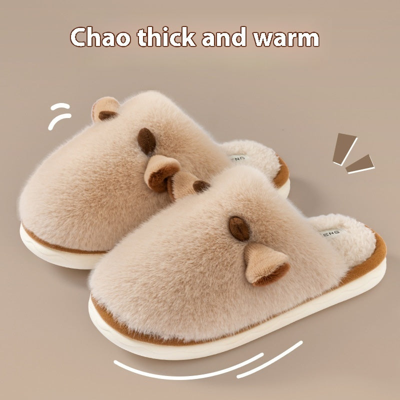 Women's Warm Indoor Slippers - Non-Slip Floor House Shoes for Autumn & Winter