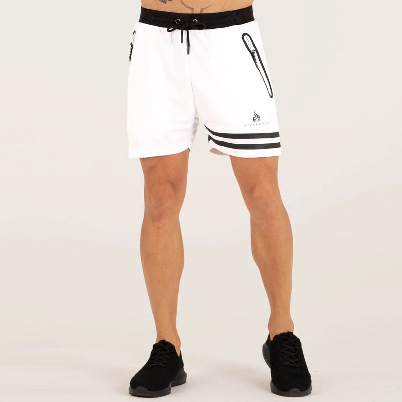 Men's Quick-Drying Slim Fit Running Shorts - Unilateral Striped Sports Shorts