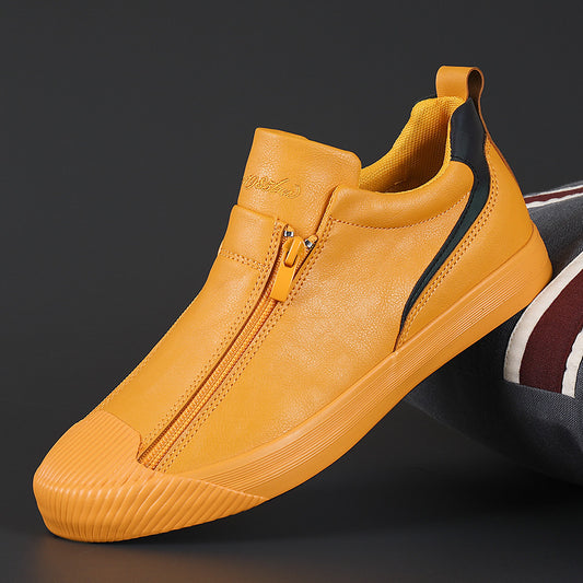 Double Zipper Board Shoes - Casual Skate Sneakers for Men
