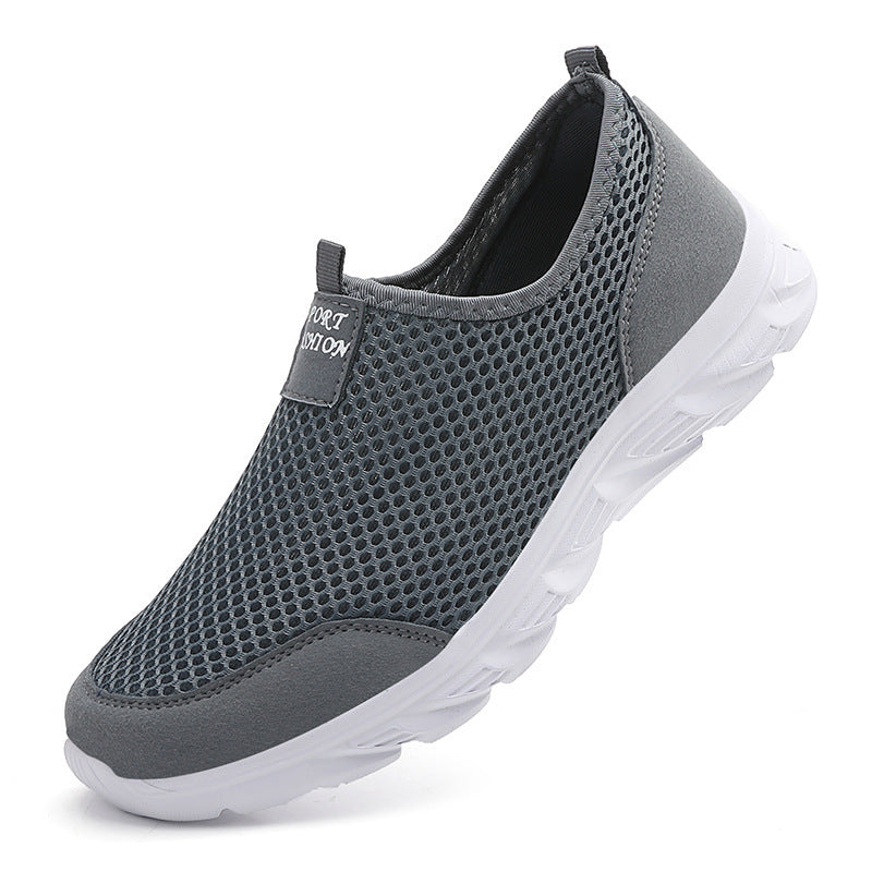 Men's Breathable Mesh Slip-On Sneakers - Lightweight Summer Travel Shoes