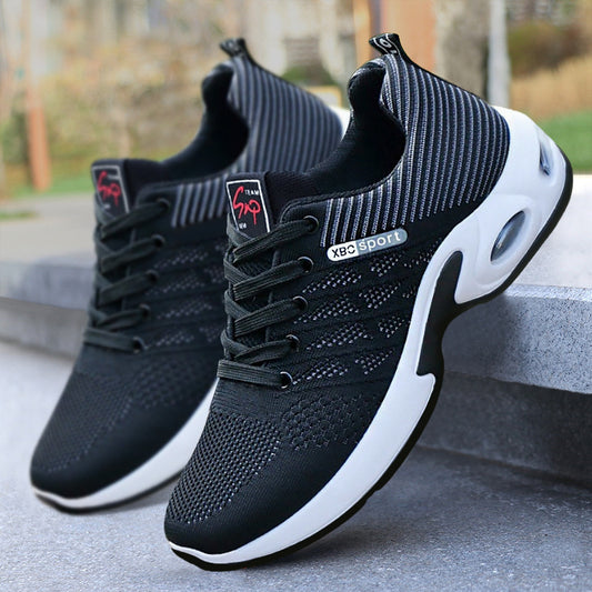 Plus Size Men's Flyknit Sneakers - Breathable Athletic Shoes